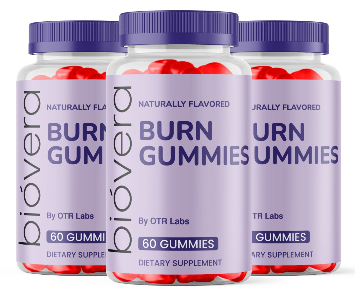 Biovera Burn Gummies Apple Cider Vinegar 180 Naturally Flavored Gummies 3 Pack