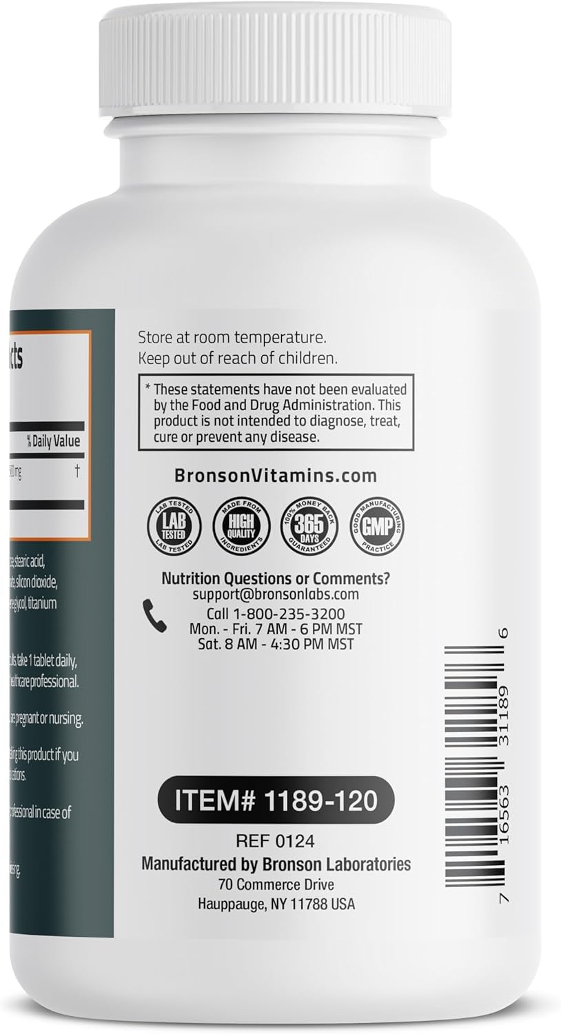 Magnesium 500 MG Supports Bone & Muscle Health & Nervous System Support - Non-Gmo, 120 Vegetarian Tablets