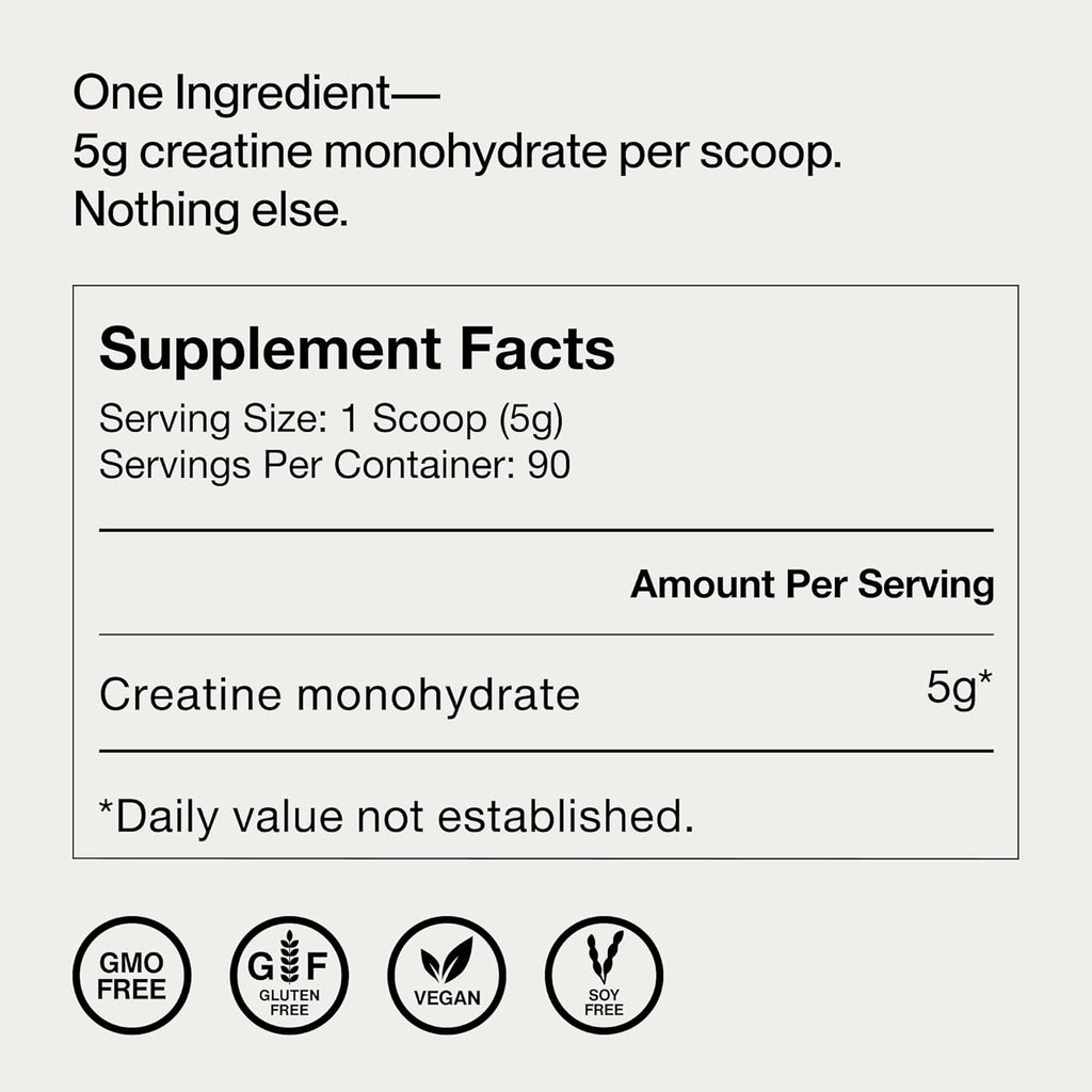 Creatine Monohydrate Powder - Creatine Powder - Supports Strength, Lean Muscle, & Recovery for Men & Women - NSF Certified for Sport - 5 G per Serving - 90 Servings
