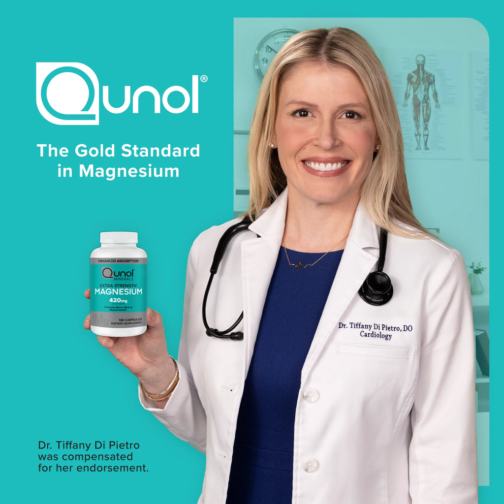 Qunol Magnesium Capsules 420Mg, High Absorption Magnesium Supplement, Extra Strength, Bone and Muscle Health Supplement, 120 Count