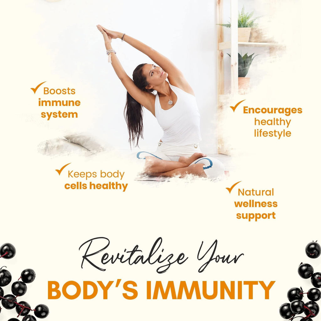 Immune Support Supplement Elderberry Capsules with Vitamin D3 Vitamin C and Zinc for Immune Support Immune Boosters for Adults