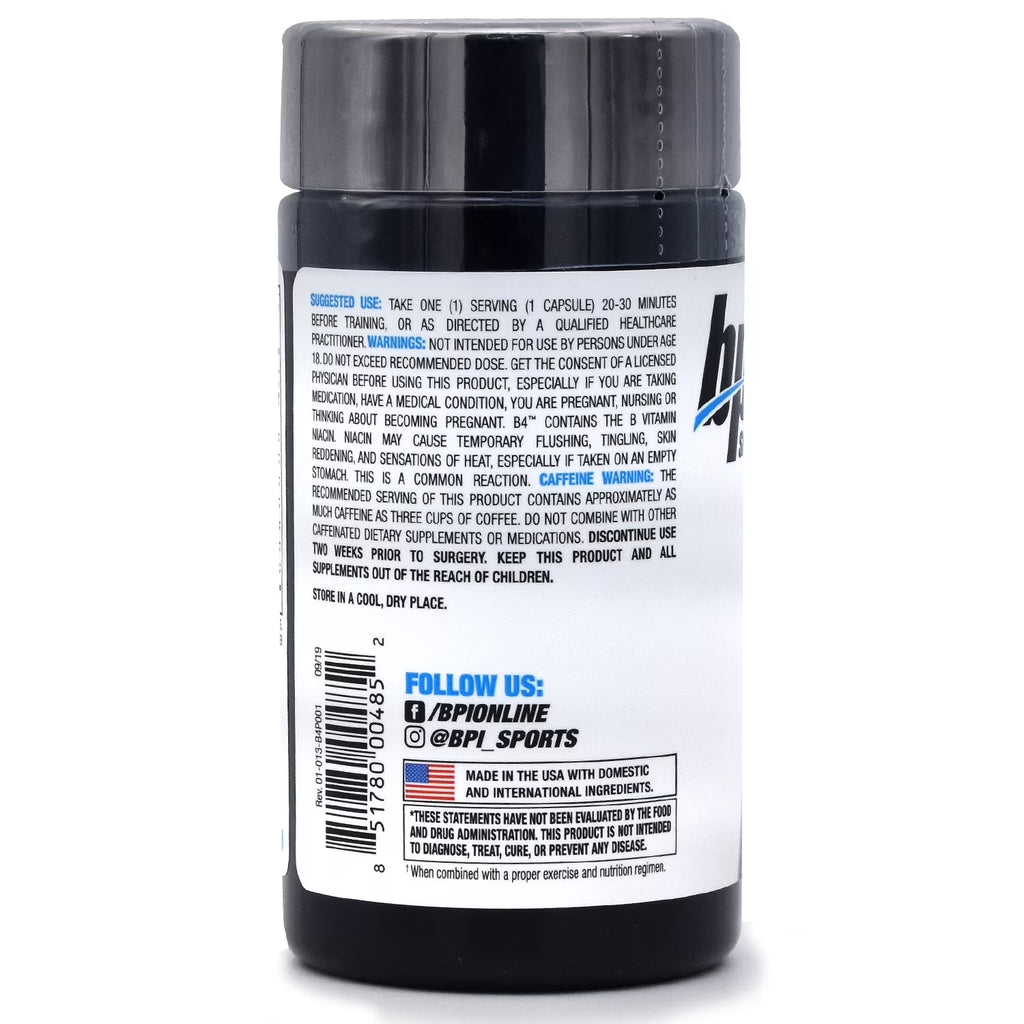BPI B4 30 Capsules + Nite Burn 30 Capsules Fat Burner Combo Stack - Dietary Supplement