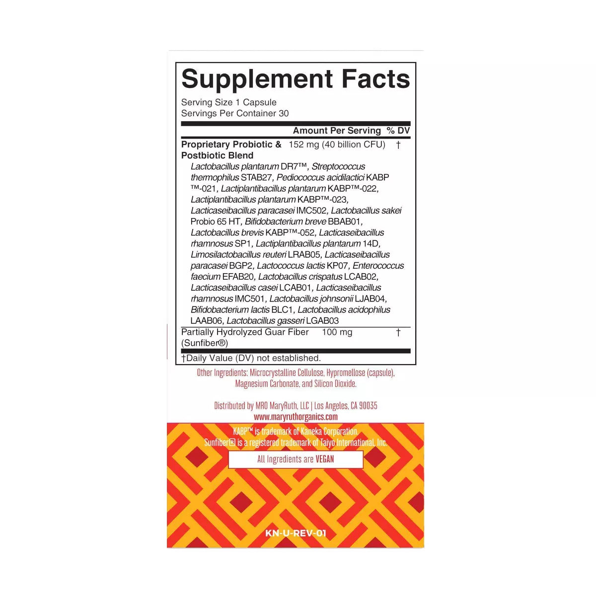 Maryruth'S Women'S Daily Care 3-In-1 Probiotic Capsules - 30Ct: 40 Billion CFU