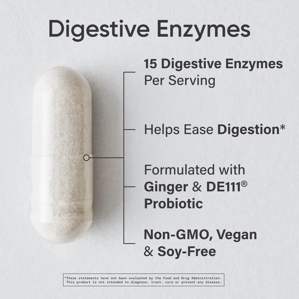 Sports Research® Digestive Enzymes with Probiotics & Ginger - Plant Based Vegan Certified Non-Gmo (90 Softgels)