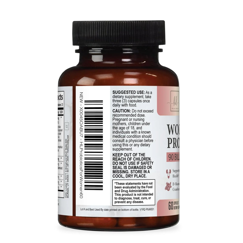 Probiotics for Women Digestive Health Support - 16 Strains Women'S Vaginal Probiotic with Prebiotics, Cranberry, PH, Immune Support, Urinary, & Feminine Health Support - USA Bottled - 60 Capsules