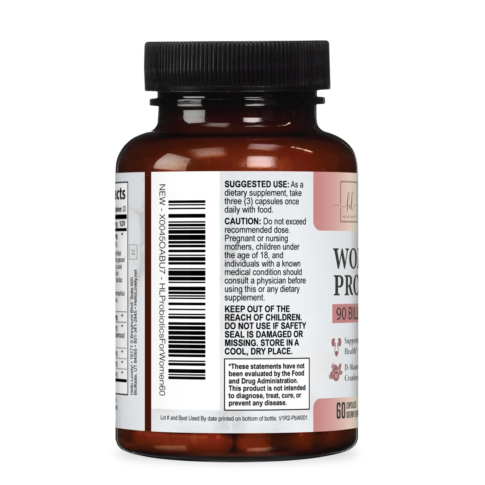 Probiotics for Women Digestive Health Support - 16 Strains Women'S Vaginal Probiotic with Prebiotics, Cranberry, PH, Immune Support, Urinary, & Feminine Health Support - USA Bottled - 60 Capsules