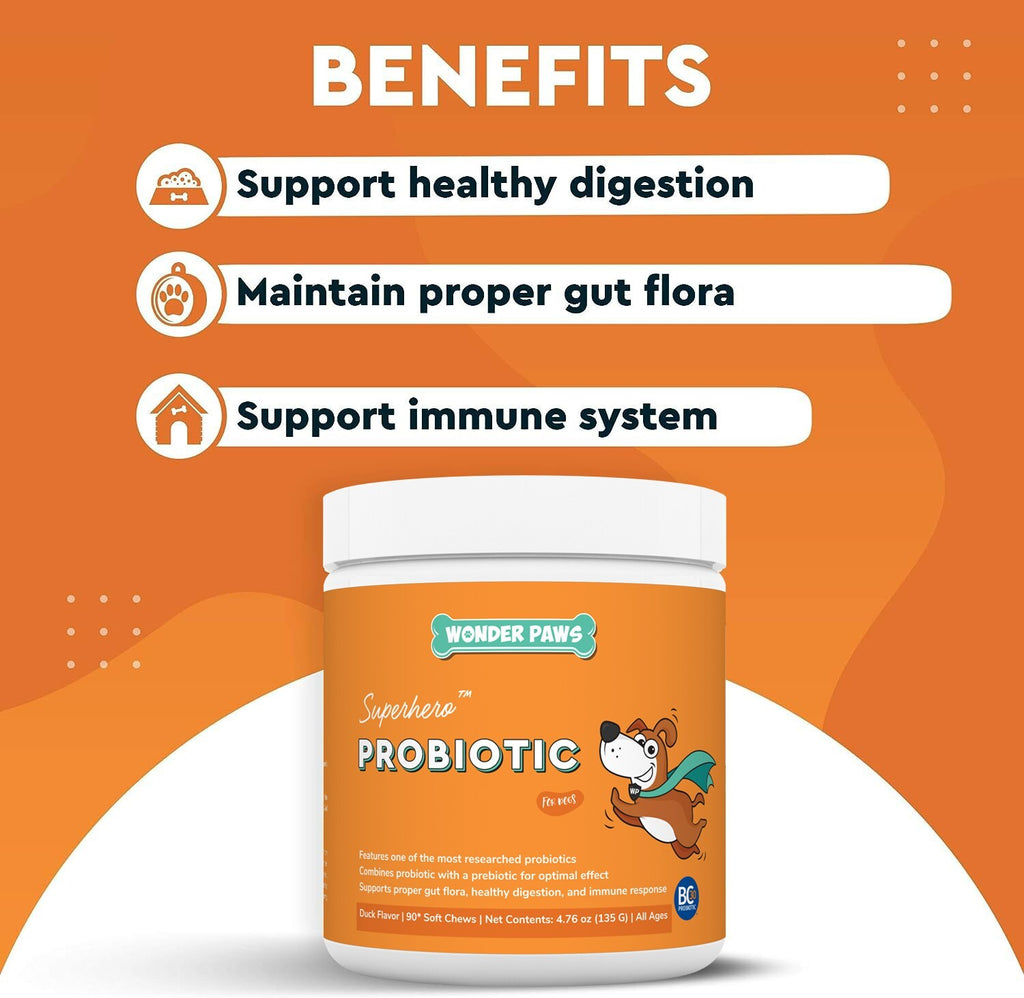 Probiotic Chews for Dogs – Supports Gut Health, Digestion, Gas, Constipation