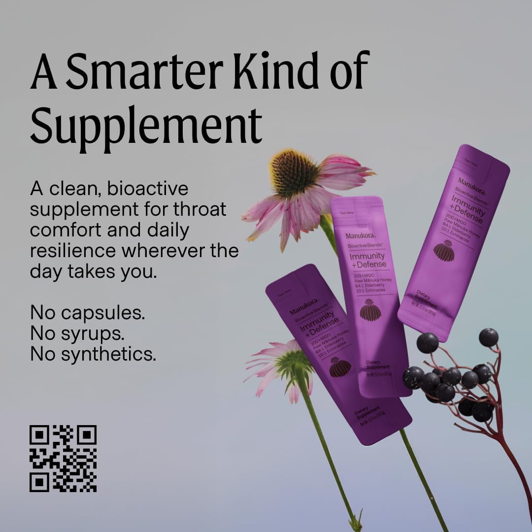 Manukora Immunity Blend – Natural Immune Support Supplement with Elderberry & Ec