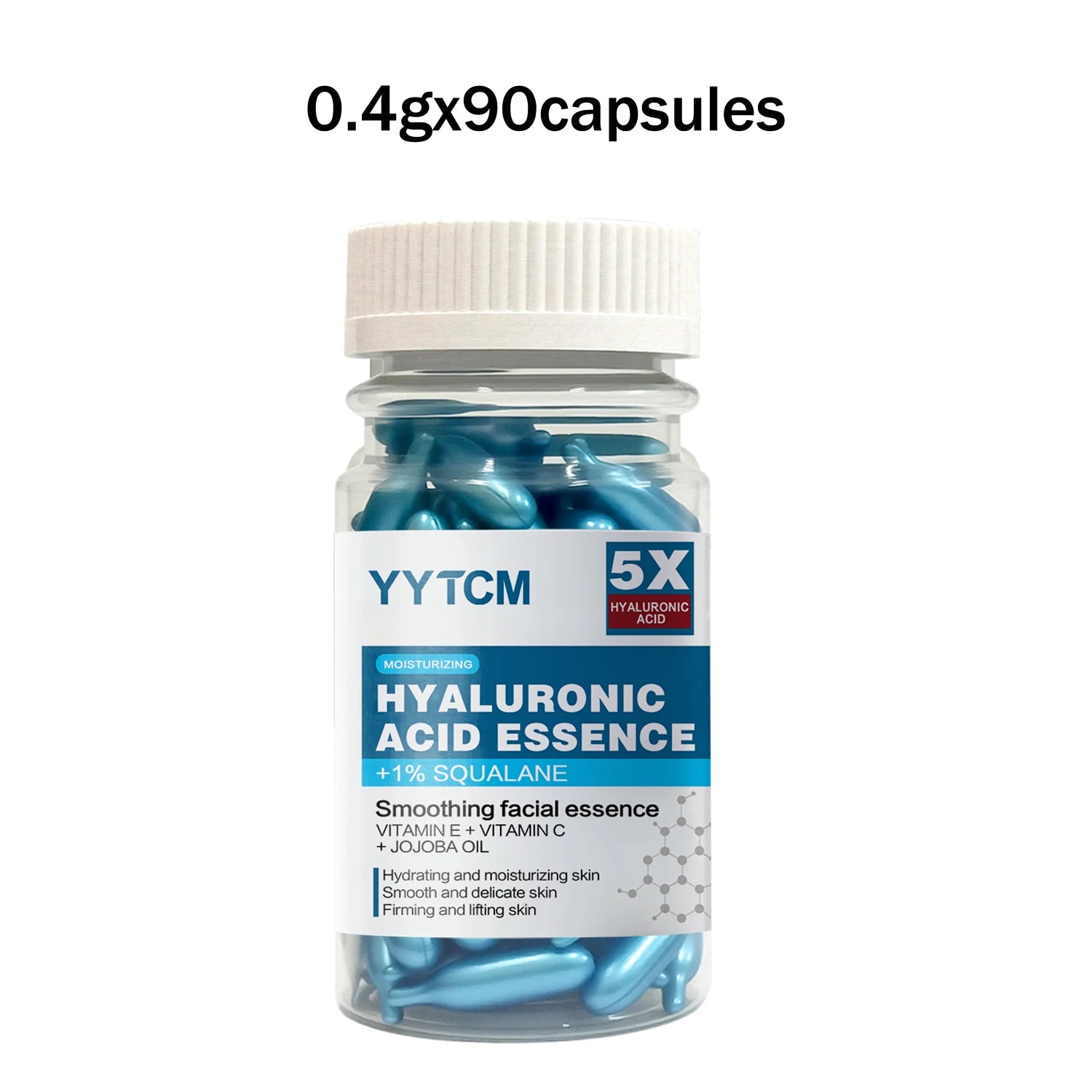 Hyaluronic Acid Deep Moisturizing Capsule Essence, Deep Moisturizing and Brightening Skin Essence (0.4Gx30 Capsules)/Bag -1 Bag