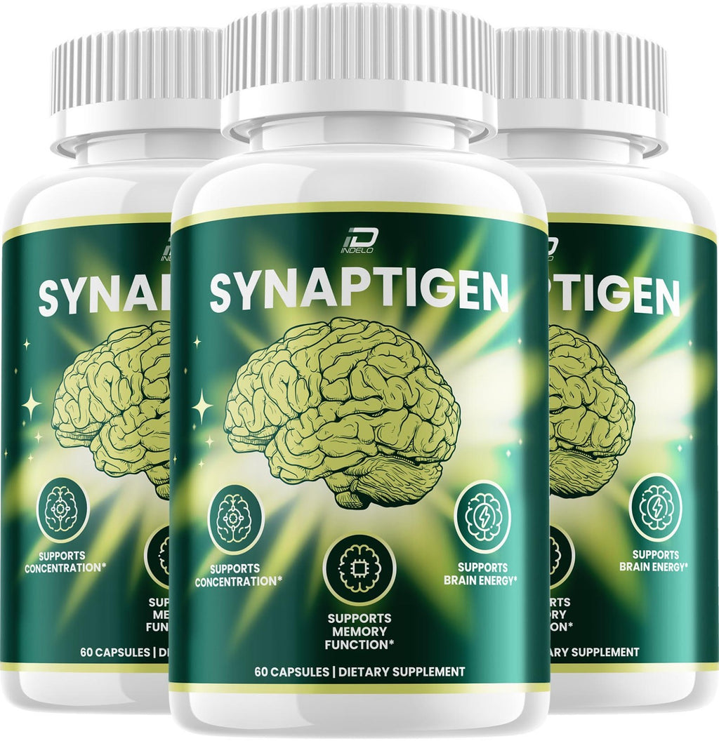 (3 Pack) Synaptigen Supplement Capsules – Synaptigen Natural Blend for Memory