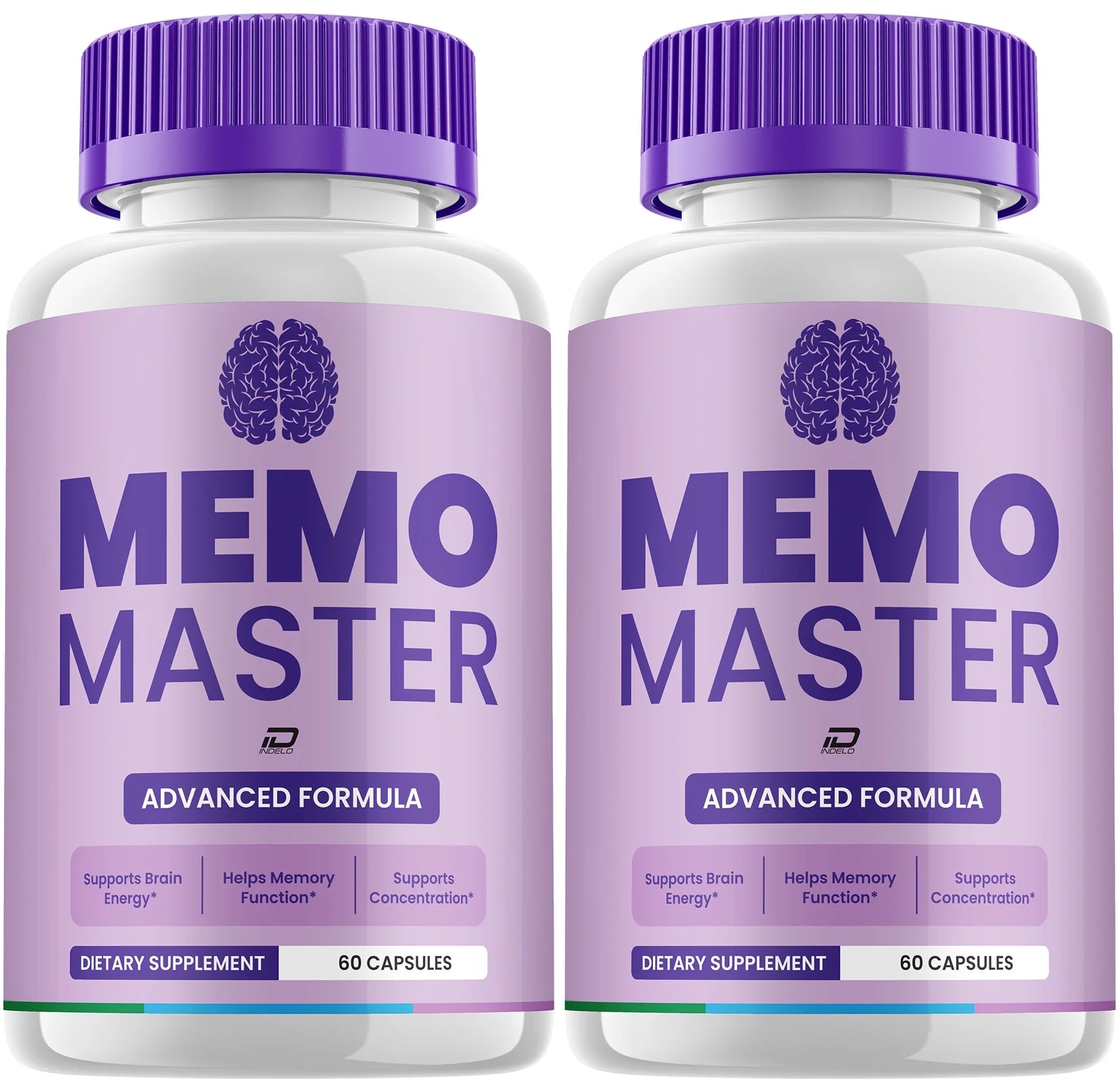 Memo Master Supplement Capsules – Memomaster All-Natural Maximum Strength Formula Focus Pills, Memory Support and Reviews (2 Pack – 120 Capsules)