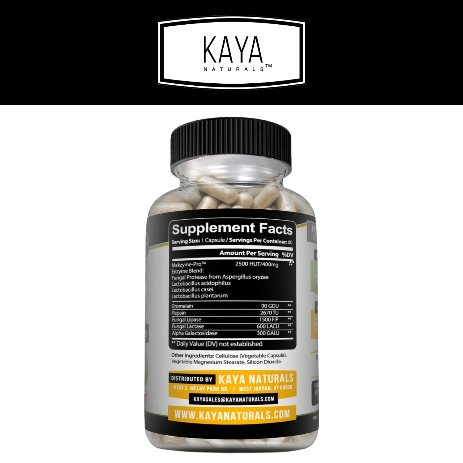 3X 60Ct Digestive Enzymes Prebiotic & Probiotic, Gas, Constipation, Bloating Aid