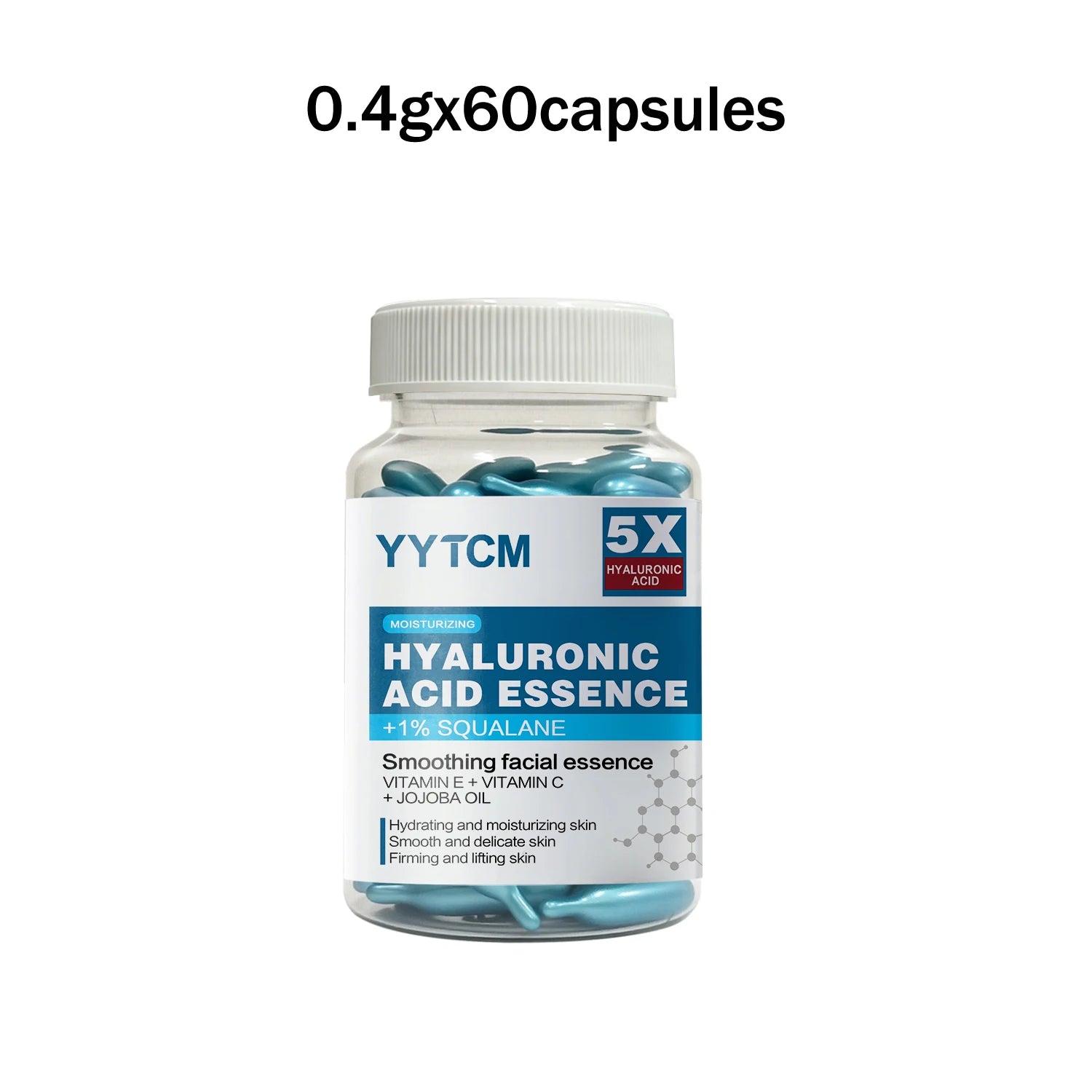 Hyaluronic Acid Deep Moisturizing Capsule Essence, Deep Moisturizing and Brightening Skin Essence (0.4Gx30 Capsules)/Bag -1 Bag