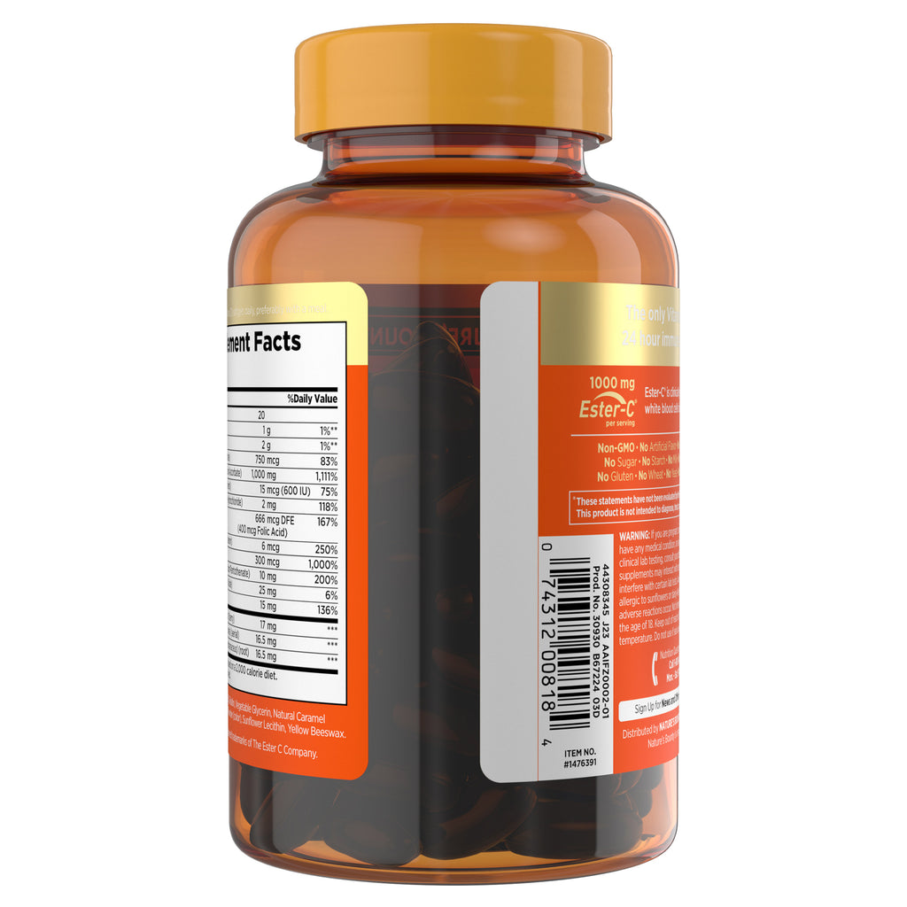 Nature'S Bounty Immune 24 Hour +, 120 Softgels