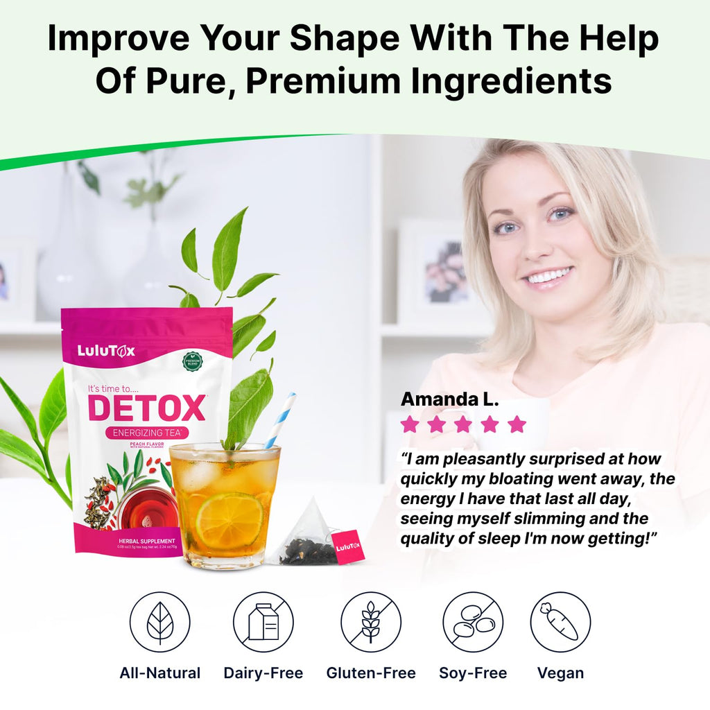 Detox Tea - Slimming Tea with Dandelion and Ginseng to Support Goals for Detox C