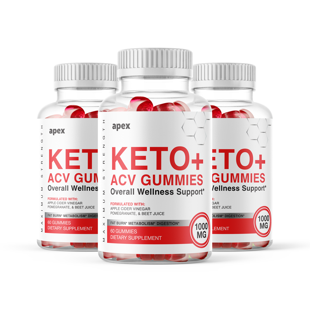 Apex Keto ACV Gummies Weight Loss, Apple Cider Vinegar , 180 Gummies, 3 Bottles